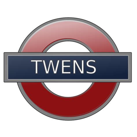 London Underground Station Sign For Twens Vector Illustration Free Svg