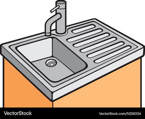 Sink Cartoon Royalty Free Vector Image Vectorstock
