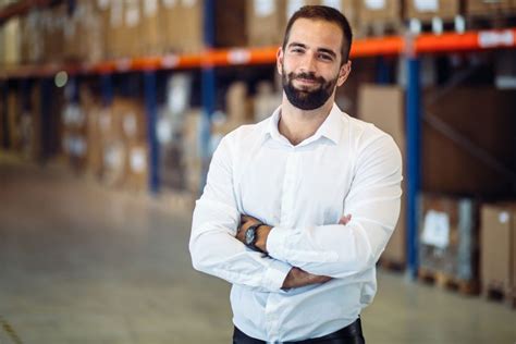 Logistics Manager Posing In Warehouse Lee Group Search