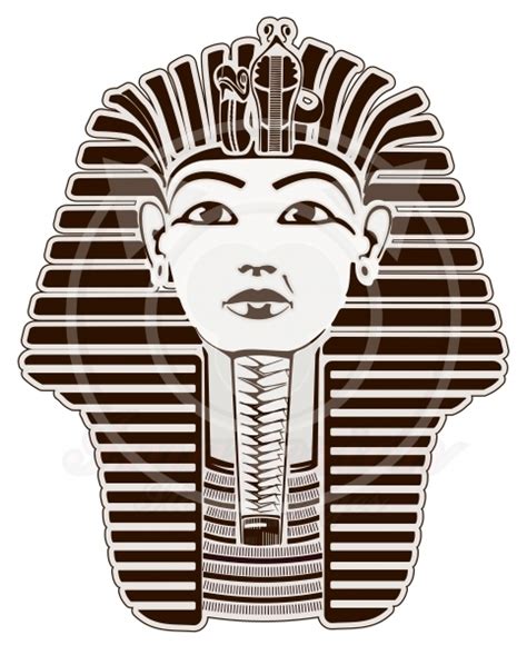 Tutankhamun King Tut Pharaoh Egypt Outline Illustration Imagerion