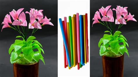 Easy Beutiful Straw Flower Cara Membuat Bunga Dari Sedotan Ono
