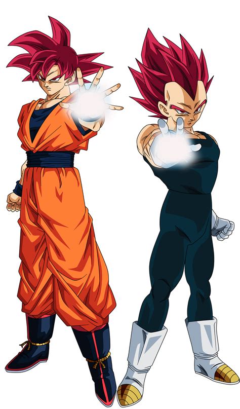 Goku Super Saiyan God And Vegeta Super Saiyan God By Crismarshall On