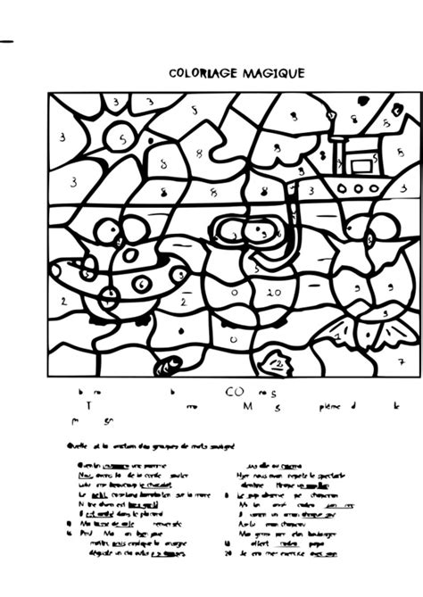 coloriage magique verbe infinitif
