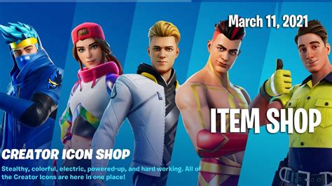 Fortnite Item Shop March 11 2021 Icon Series Skins New Fncs
