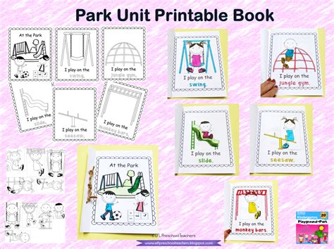 Eslefl Preschool Teachers Park Or Playground Printable Book Craft