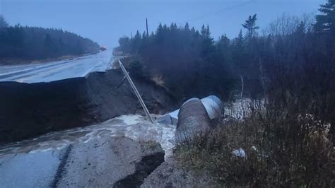 Storm Washes Away Areas Of Trans Canada Highway In Southwestern