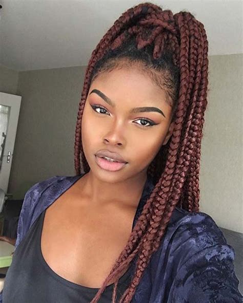 Pretty Box Braids With Color For Every Season