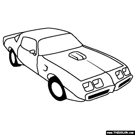 Pontiac Firebird Coloring Pages Coloring Nation