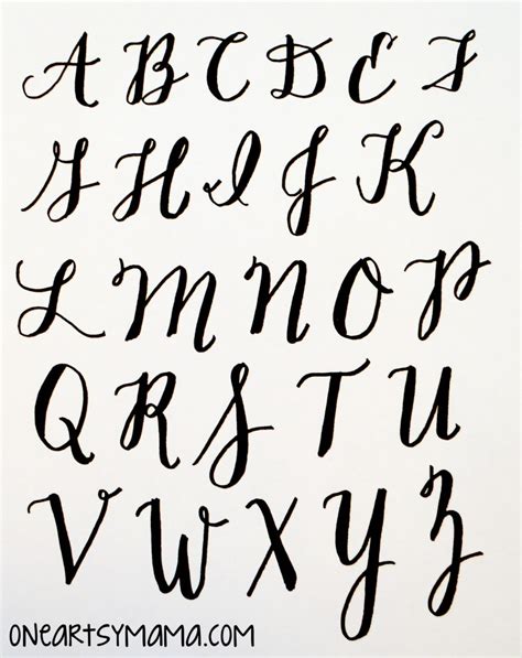 Basic Hand Lettering Alphabet Practice Amy Latta Creations