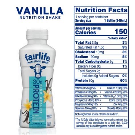 Fairlife Nutrition Plan Vanilla Protein Nutrition Shakes 4 Bottles