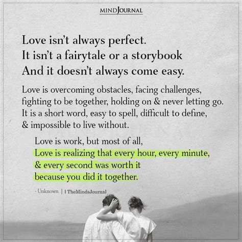 Love Isn T Always Perfect Love Quotes The Minds Journal