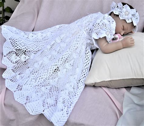 Dress Heirloom Christening Crochet Pattern Crochet Pattern Baby