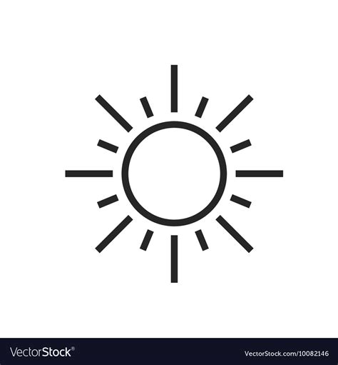 Sun Sunny Day Weather Forecast Icon Royalty Free Vector