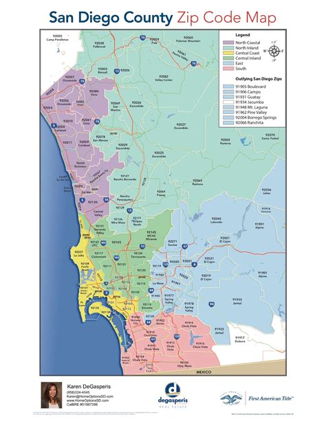 San Diego County Map Coastal With Zip Codes Otto Maps Images