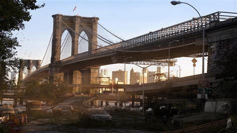 Wallpaper Digital Art City Cityscape Architecture Apocalyptic Ruin Bridge Brooklyn