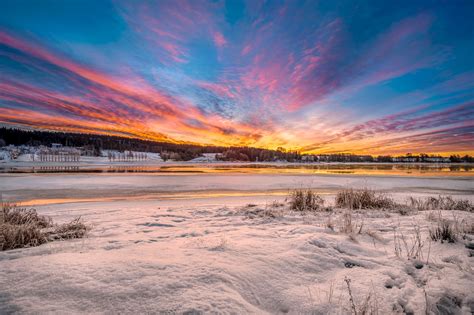 Winter A Stunning Sunrise Over Snow Covered Landscape Thi Flickr