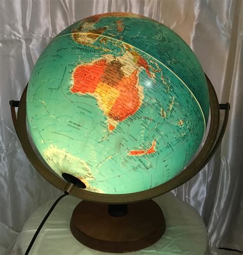 Sold Price Large Vintage Lighted World Globe 54cmh Excellent Condition
