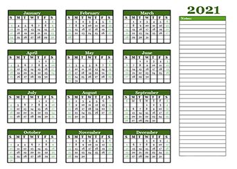Printing printable calendar 2021 small. Printable 2021 Yearly Calendar Template - CalendarLabs
