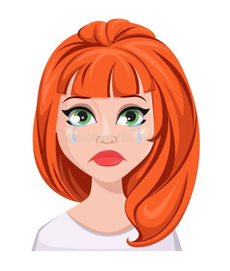 Cartoon Redhead Crying