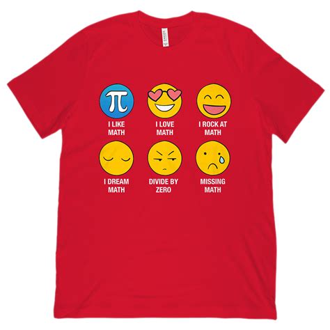 I Love Like Math Emoji Emoticon Whiz Unisex Bc 3001 Soft Tee Con