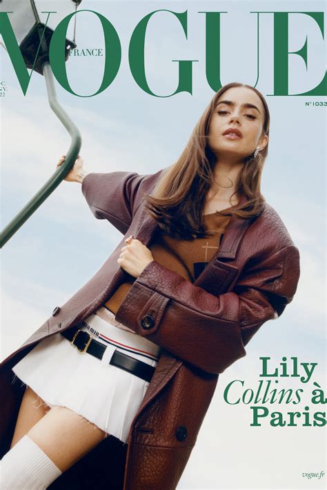 lily collins is the cover star of the december 2022 january 2023 edition of vogue france vogue