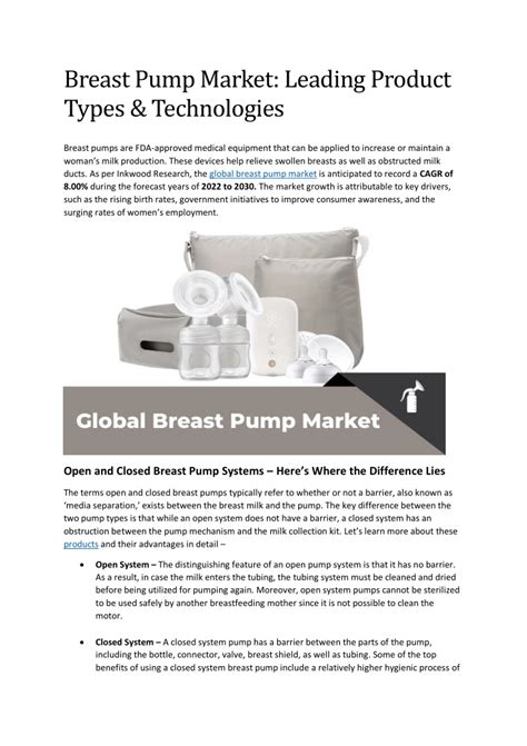 Ppt Breast Pump Market Leading Product Types And Technologies Powerpoint Presentation Id 11787905