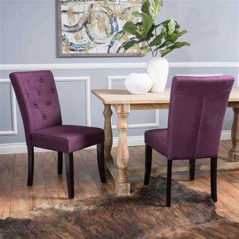 Nyomi Fabric Dining Chair Set Of 2 By Christopher Knight Home Deep