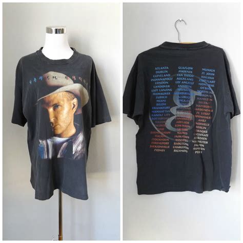 Garth Brooks Tour T Shirt Vintage 90s Country Music Cotton Etsy