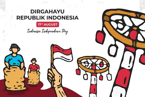 Indonesian Independence Day Festival With Traditional Games Suitable