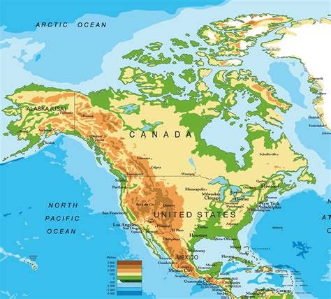 Carte Amérique du Nord - Voyages - Cartes