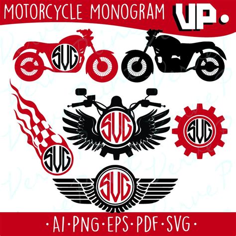 Motorcycle Monogram Svg Motorcycle Svg Ai Eps Pdf Png