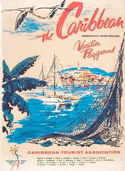 Dp Vintage Posters Caribbean Vacation Playground