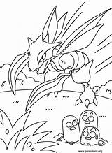 Scyther Coloring Pokemon Dugtrio Pokémon sketch template