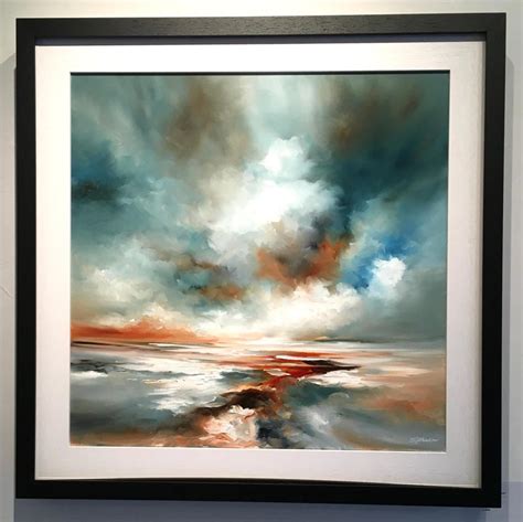 Alison Johnson Jet Stream Abstract Seascape Original Oil Painting