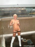 Blonde Pornstar Crystel Leis Public Nudity In Rain And Wet Pussy Posing