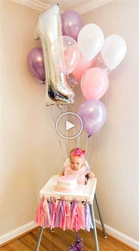 First Birthday High Chair Decor Firstbirthdaygirl Decorate Your Little Ones High Chair In 2020
