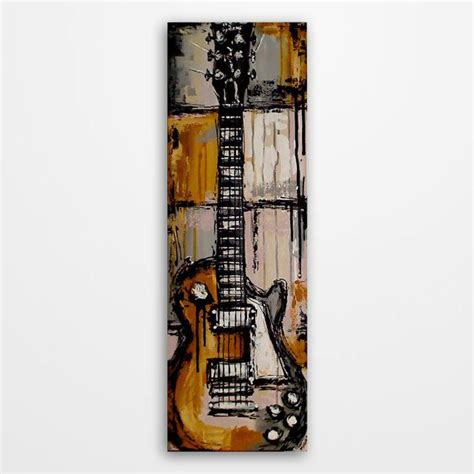 Electric Guitar Painting Gift For Musician Guitar Art Music Etsy
