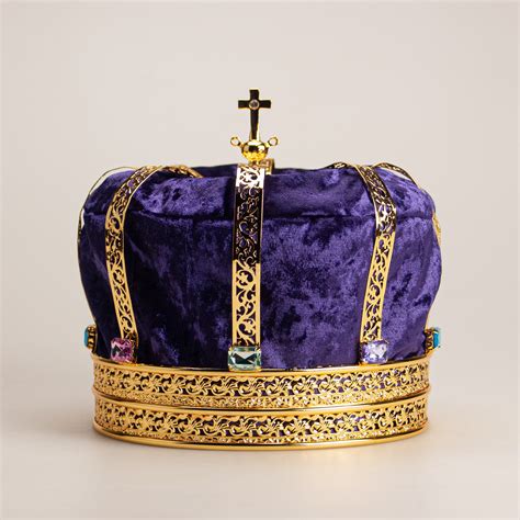 Kings Crown For Men In Royal Purple And Gold With Jewels Etsy