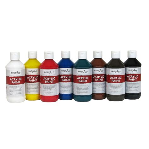 Acrylic Paint Set 8oz Basic Supplies 8 Pieces