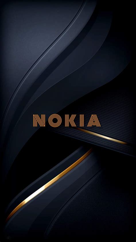 Nokia Black Abstract Leather Edge Gold Colours Superb Hd Phone