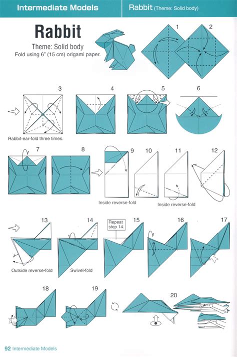 Origami Rabbit Instructions First Page Origami Design Diy Origami