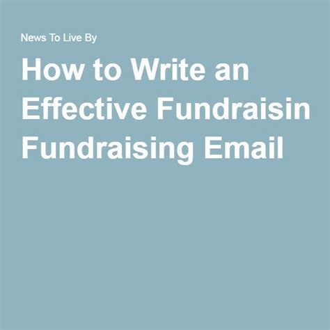 How To Write A Meaningful Fundraising Email Fundraising Email Cool