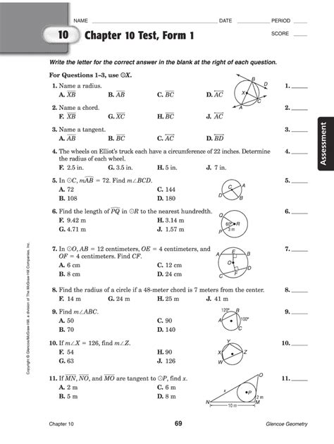 Geometry Chapter 10 Test Answer Key Fill Out And Sign Online Dochub