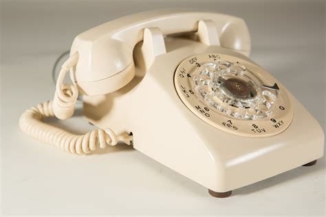Vintage Beige Phone Working 1970s Rotary Phone Retro Stranger