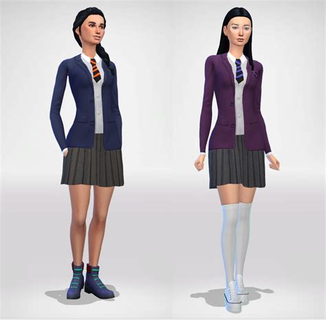 Direcţie Etapa Cu Fața în Sus The Sims 4 School Uniform