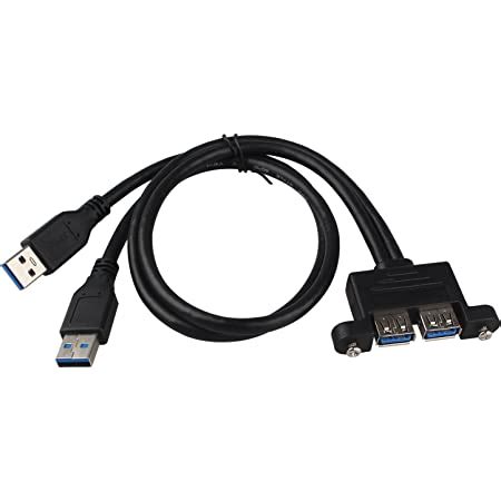 HALJIA 50cm Dual USB 3 0 männlich zu weiblich Verlängerungskabel Kabel