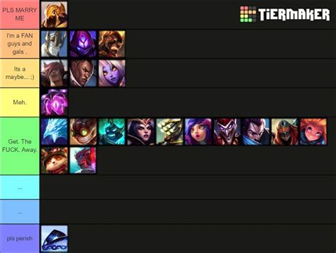 My Tier List League Of Legends Official Amino