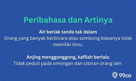 Contoh Peribahasa Indonesia Dan Artinya Terlengkap