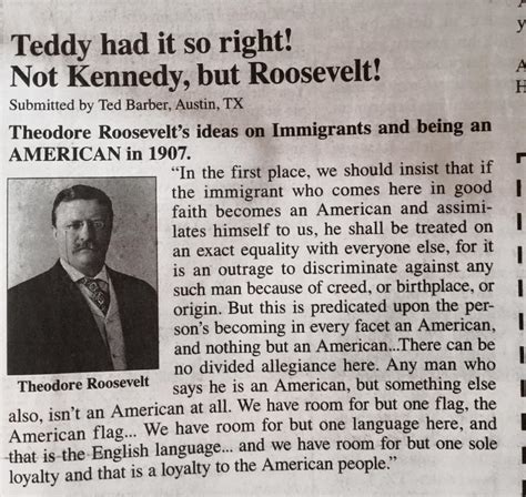 Teddy Roosevelt Would Ve Agreed With Donald Trump On Immigration Muslim Ban And Assimilation