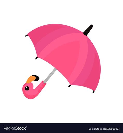 Ute Pink Umbrella Vector Illustration Isolated On A White Background